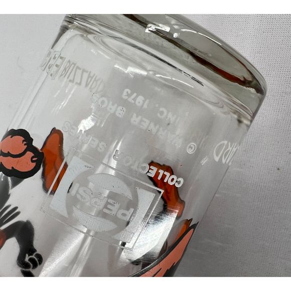 1973 Pepsi Warner Brothers Looney Tunes Beaky Buzzard glass tall drinking cup - Picture 8 of 10